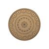 Round Faux Jute Placemats, Woven Table Mats with Nordic Pattern, Heat Resistant Pad for Dining Table, Restaurant Hotel Kitchen Decor