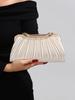 New Satin Pleated Evening Bag Handbag Matching Dress Evening Party Bag Cheongsam Handbag Party Prom Bag 2025 New Gift