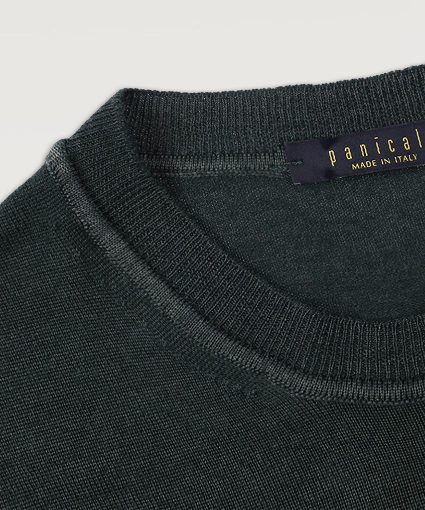 PANICALE Crew Neck Wool Sweater [Khaki]