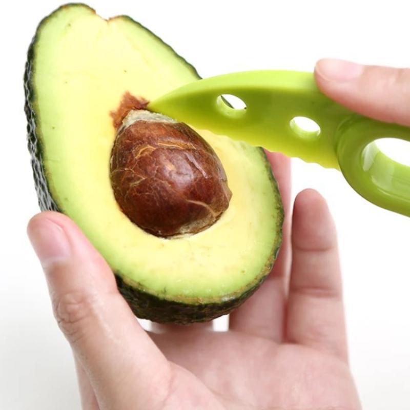 Creative tools three in one avocado slicer shea butter peeler cutter plastic knife kitchen vegetable and fruit tools