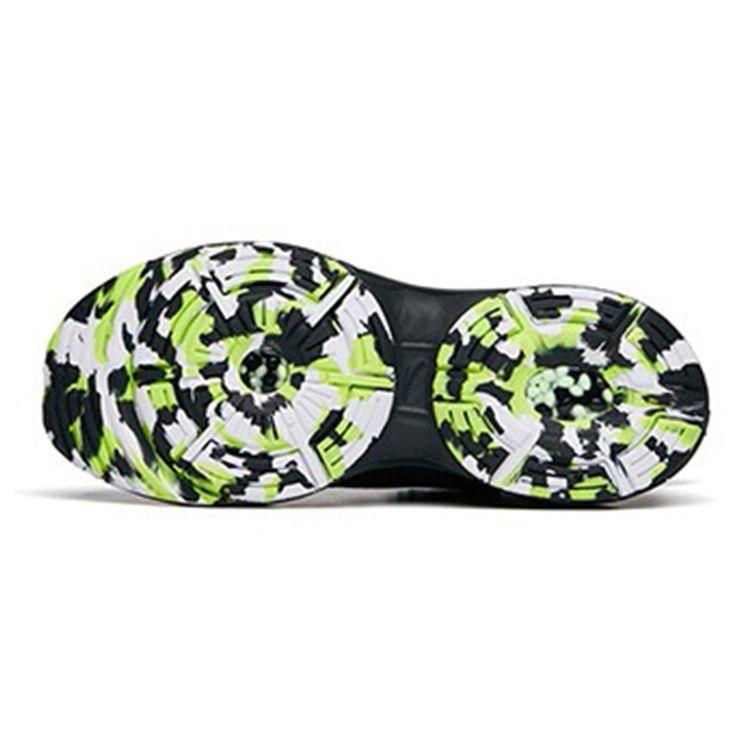 Anta Versatile Casual Shock Absorbing Non-Slip Durable Low-Top Running Shoes Kids sneaker Black Green 312145551-6