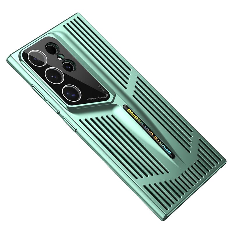 

For Samsung Galaxy S22 Ultra 5G Case Heat Dissipation Hard PC Phone Cover Shockproof Protection Green