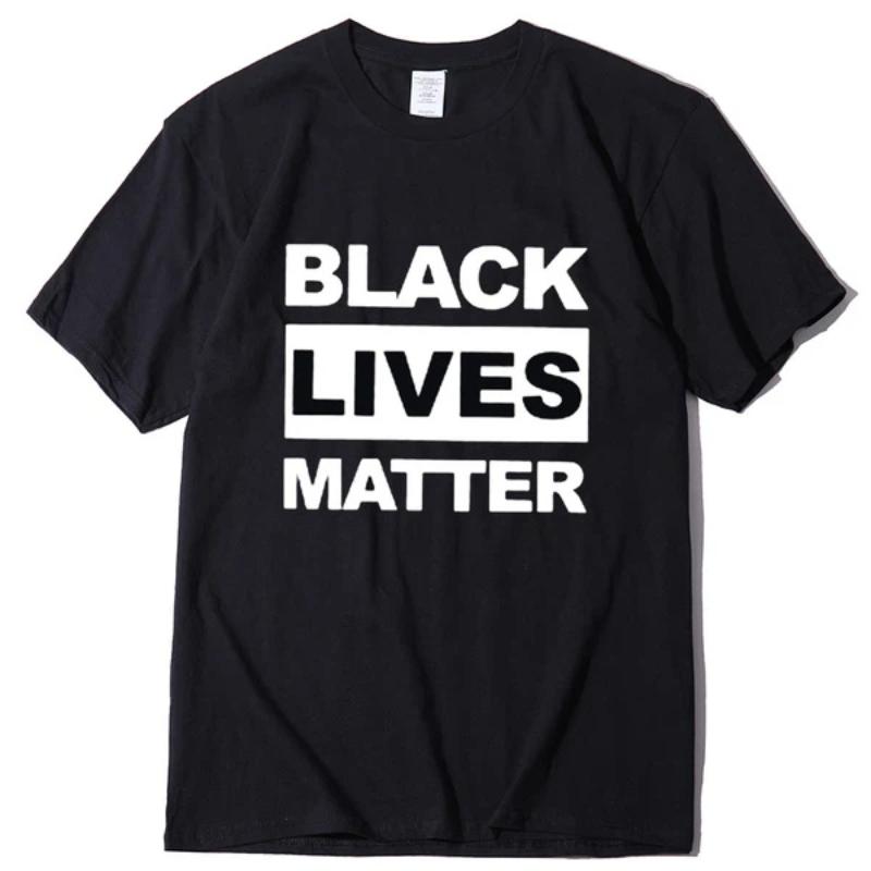 

Футболка BLACK LIVES MATTER для мужчин, с коротким рукавом, летняя XS чёрный