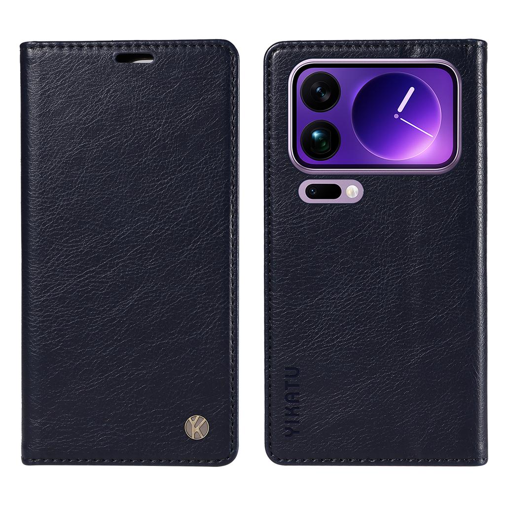 For Xiaomi 17 Pro Max Wallet Case YIKATU YK-006 Magnetic Closure Leather Phone Cover Litchi Texture