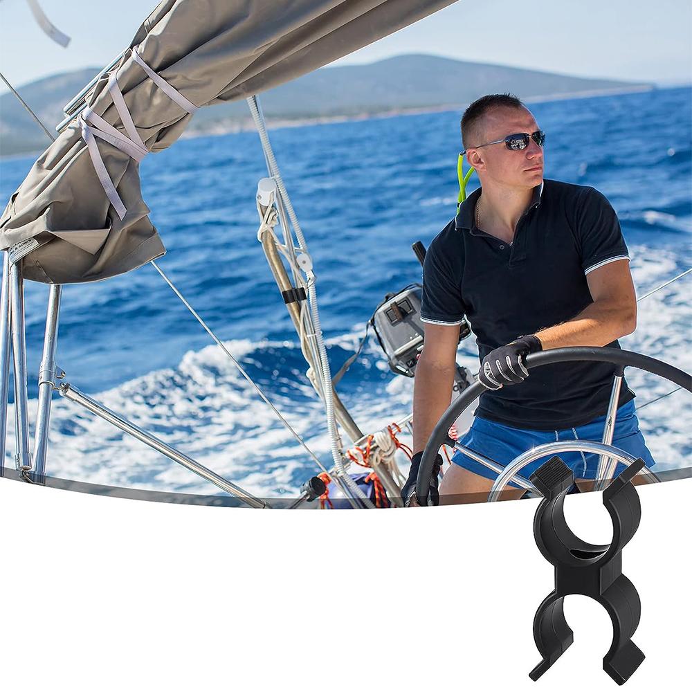 2pcs Pole Clips Holder for Bimini Top for Anti-Rattle Bimini Brace Rowing Boat