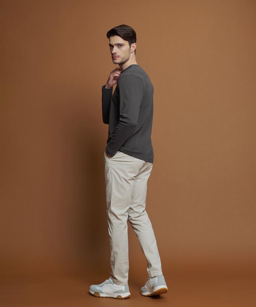 PANICALE Ivory Drawstring Cotton Blend Pants