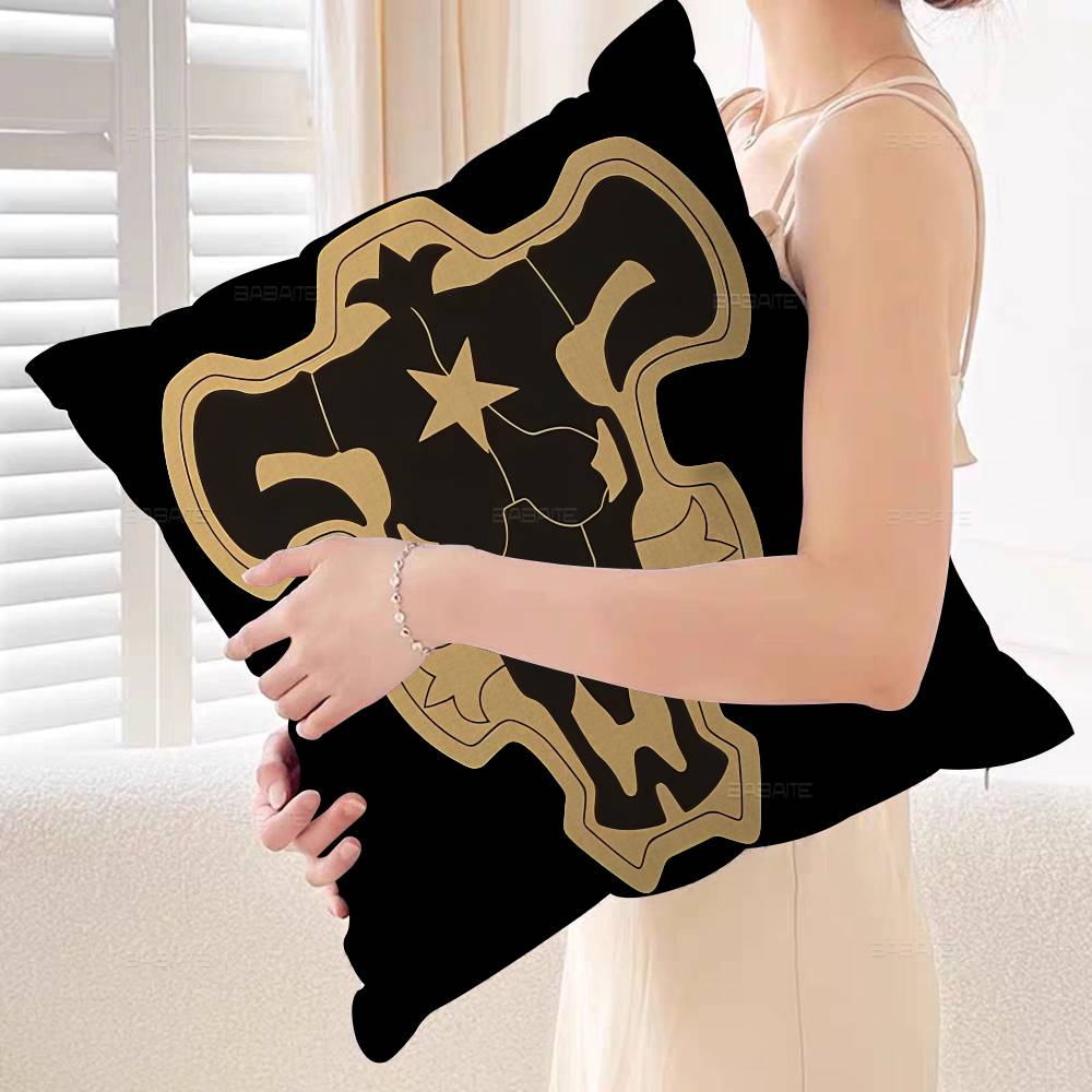 Black Clover Asta Anime Cushion Cover Pillow Cover Decor Pillowcase Printed Cushion Case for Couch