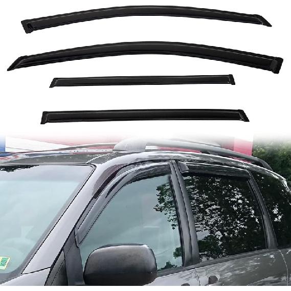 In-Channel Rain Guards Compatible With 2001-2005 Sport Trac 1997-2001 Mercury Mountaineer 1991-2001 Explorer Side Window Visor Wind Deflector Vent