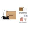 Coach Ashton 20 Bolso de Hombro Clásico con Cierre de Cremallera Superior Tela y Cuero Mini Bolso de Hombro para Mujer Negro CCZ49-SVBK