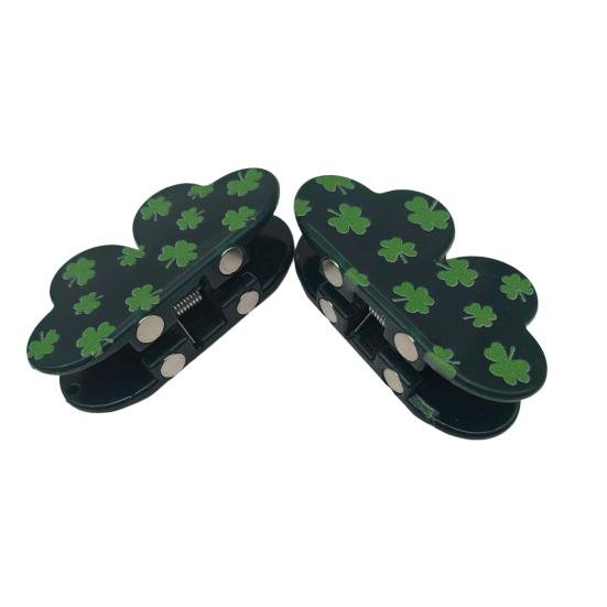 Magnetic Hair Claw Four Leaf Clover Shape Hair Clip No Slip Strong Hold Hair Claw Voluminous Style Hair Accessory