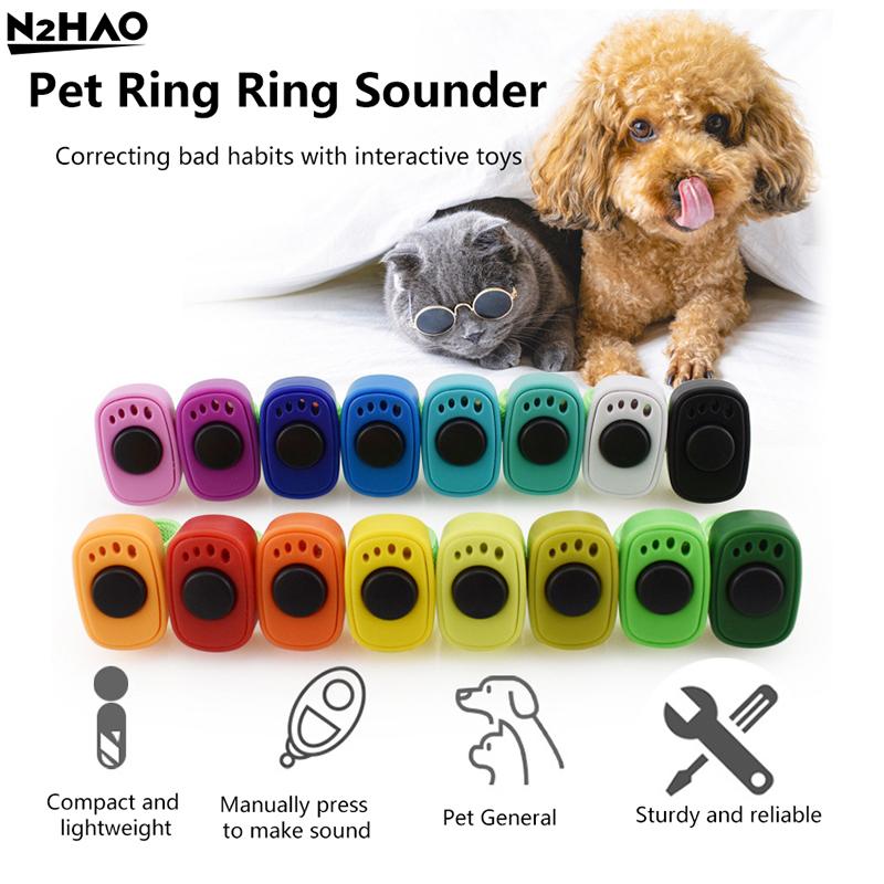 1PCS High Quality Interactive Sound Clicker Trainer For Thumb Training No Battery For Dogs Cats Positive Reinforcement Train