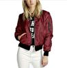 Women Zip Coat Fashion Baseball Jacket for Autumn Winter Solid Color