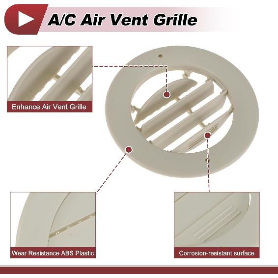 Rear Roof Air Outlet Vent Grille for Ford Expedition 2011-2020 Air Conditioning Fresh Air Grille No.9L1Z19893AG Beige 1 Pc