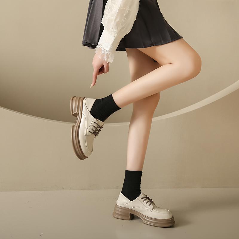 Fashion Loafer Women's New Platform Single Shoes Versatile British Spring and Autumn