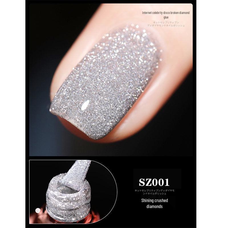 18-Color Ultra Bright Crushed Diamond Glitter Nail Gel Polish