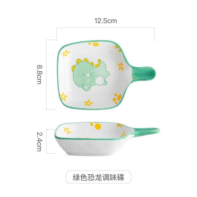 Kamelien-Dippschale im japanischen Stil, Haushalts-Keramikteller, Einfache Hot Pot-Saucenschale, Essigschale, Snackschale für den Esstisch