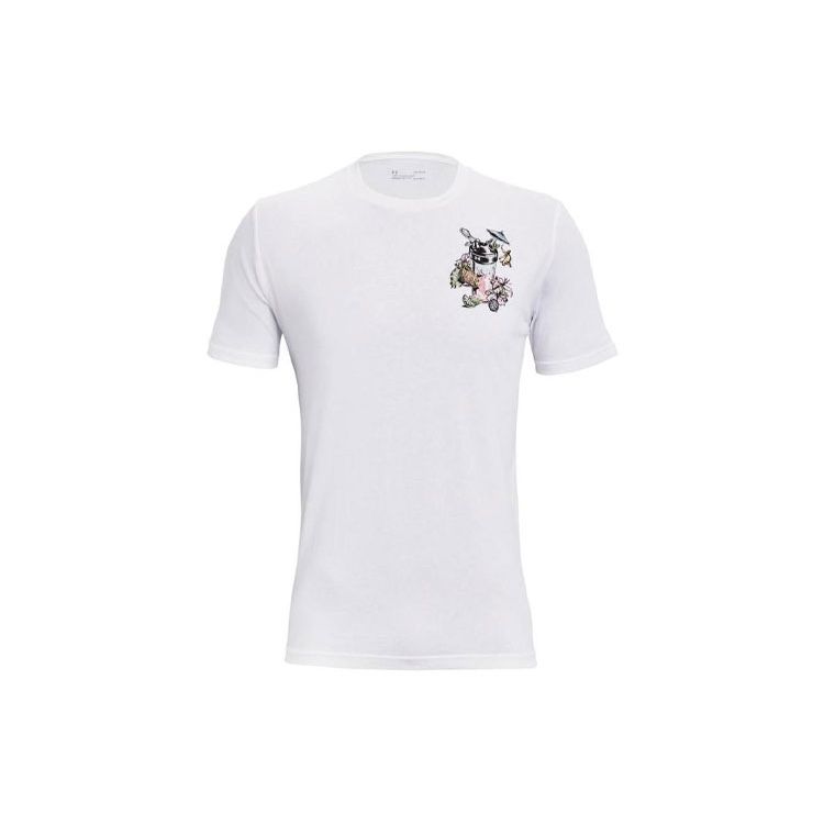 

Under Armour Футболка с круглым вырезом и узором, мужская, белая 1361680-100 XXL