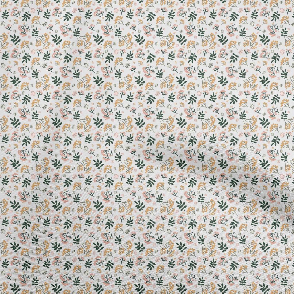 oneOone Blauer Baumwoll-Flex-Stoff, asiatisches japanisches Blumenkleid-Material, bedruckter Stoff, Meterware, 40 Zoll
