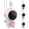 Portable Mini Handheld Fan Astronaut Shaped USB Rechargeable Cooling Neck Fan with Lanyard 2 Speed Bladeless Personal Fan for Outdoor Office
