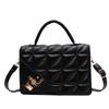 Chic Quilted Pu Leather Crossbody Bag Stylish Compact Handbag For Daily Use