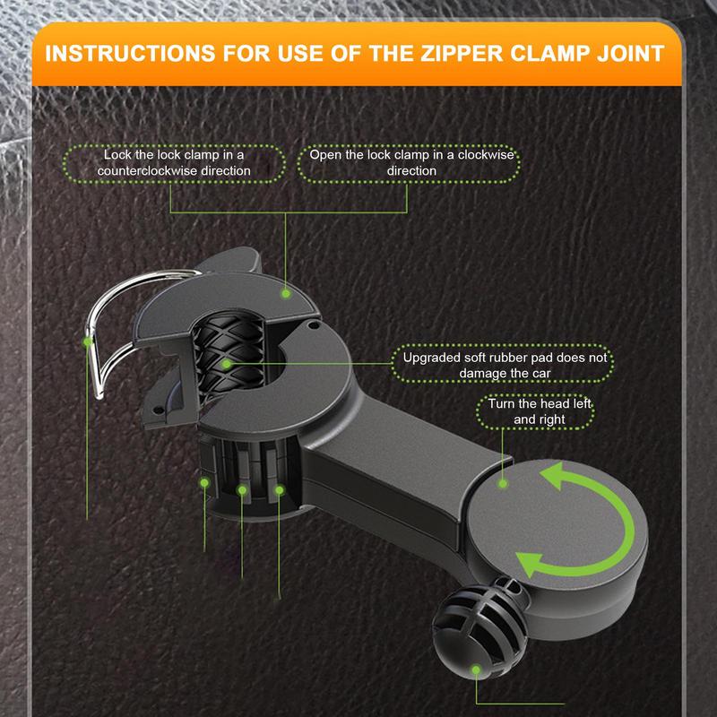 Cooling Car Fan For Summer Headrest Rear Seat Fans With 3 Speeds USB Chaging Strong Wind Car Fans For Auto RV Vehicle