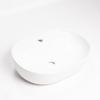 Dritto countertop washbasin 51.5X39 CM oval with tap hole white