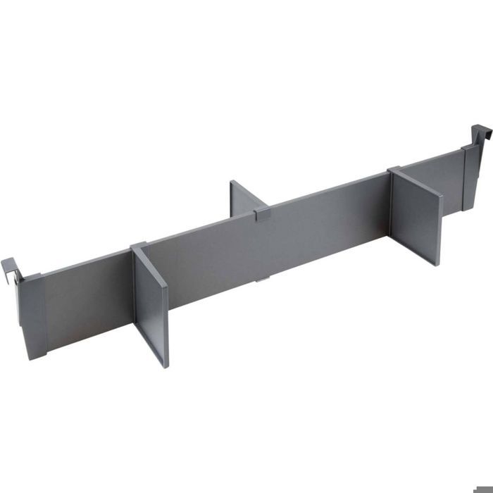Emuca Kit d'accessoires de séparation pour intérieurs de tiroirs Vertex-Concept, largeur 900mm, Aluminium et Plastique, Gris
