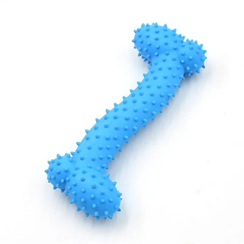 Durable Pet TPR Solid Rubber Bone Toy Bite Resistant Dog Chew Toy for Puppy Teeth Cleaning Training