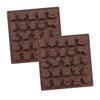 Christmas Chocolate Mold Xmas Candy Gummy Silicone Mould Jelly Ice Cube Tray Gingerbread Man House Holly Leaf Bell Santa Kitchen
