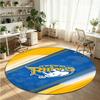 Leeds Rhinos Bedruckter Runder Kristall-Samt-Teppich Weicher Rutschfester BodenTeppich für Schlafzimmer Urlaubsgeschenk