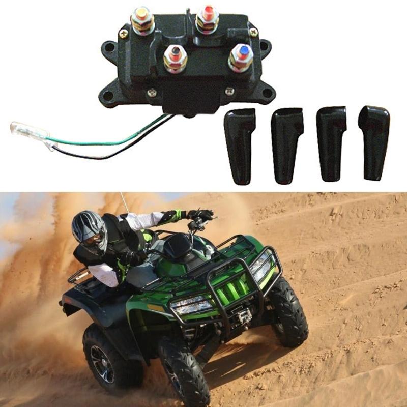 12V 250A Winch Solenoid Relays for 5000-7000lbsATV Winch Control Winch Contactors Thumb Switch Winch Solenoid Relays