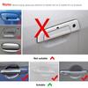 8PCS Car Styling Scratches Transparent Door Handle Bowl Protector Sticker Film For Toyota GR Sport CHR Yaris Hilux Rav4 Supra