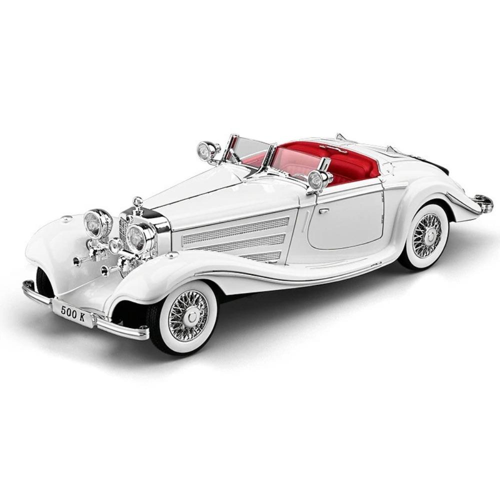 1/18 Benzs 500K Legering Luxy Auto Model Diecast Metaal Klassiek Retro Voertuig Auto Model Hoge Simulatie Geluid en Licht Kinder Speelgoed Cadeau