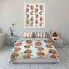Cute Capybara Crown Pattern Bedding Duvet Cover Set  (1*Duvet Cover 2*Pillowcases, Without Duvet Insert)