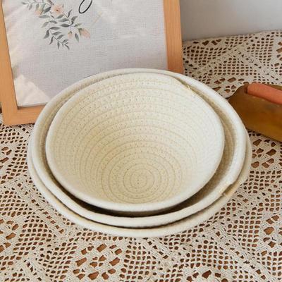 Banneton Rotondi o Ovali per Panettieri Casalinghi Cesto per la Lievitazione del Pane Corda di Cotone Cesto per la Fermentazione dell'Impasto Strumenti per la Cottura del Pane