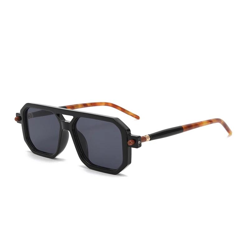 Vintage Gradient Double Bridge Sunglasses - Stylish Fashion Shades For Women And Men - Perfect For Driving Beach Party