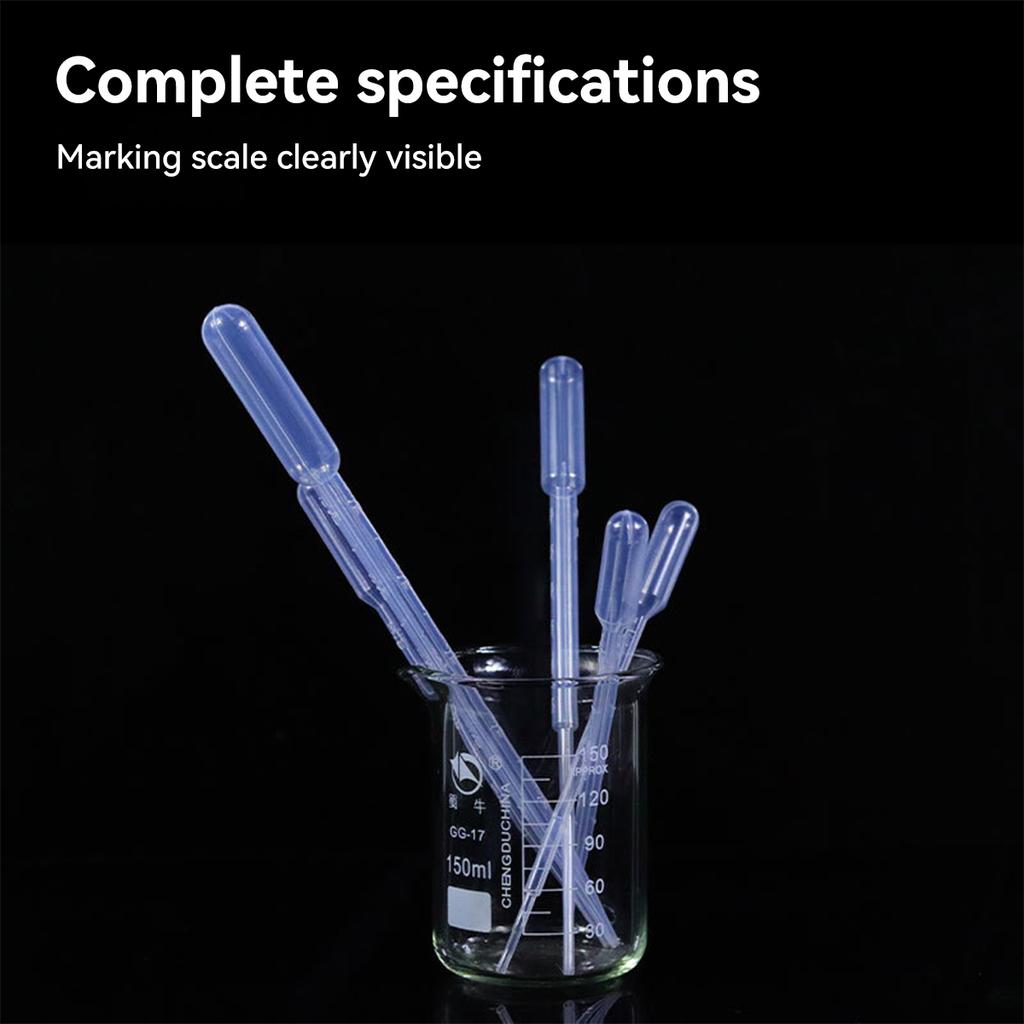 1ml 2ml 3ml 5ml 100Pcs/Lot Laboratory Pipette Plastic Disposable Graduated Container Liquid Dropper Equipment Straw Makeup Tools