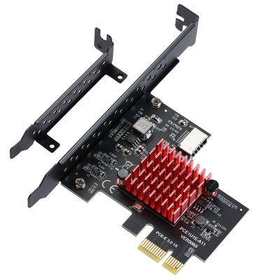 YBBOTT Express Expansion 1X To USB Type E Gen2 10Gbps Front Panel Adapter X1 Adapter Supports PCI-E Card, PCI-E 3.1 A-Key, Card, 3.0 ASM3142,