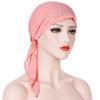 Women India Muslim Stretch Turban Hat Cotton Hair Loss Head Scarf  Wrap
