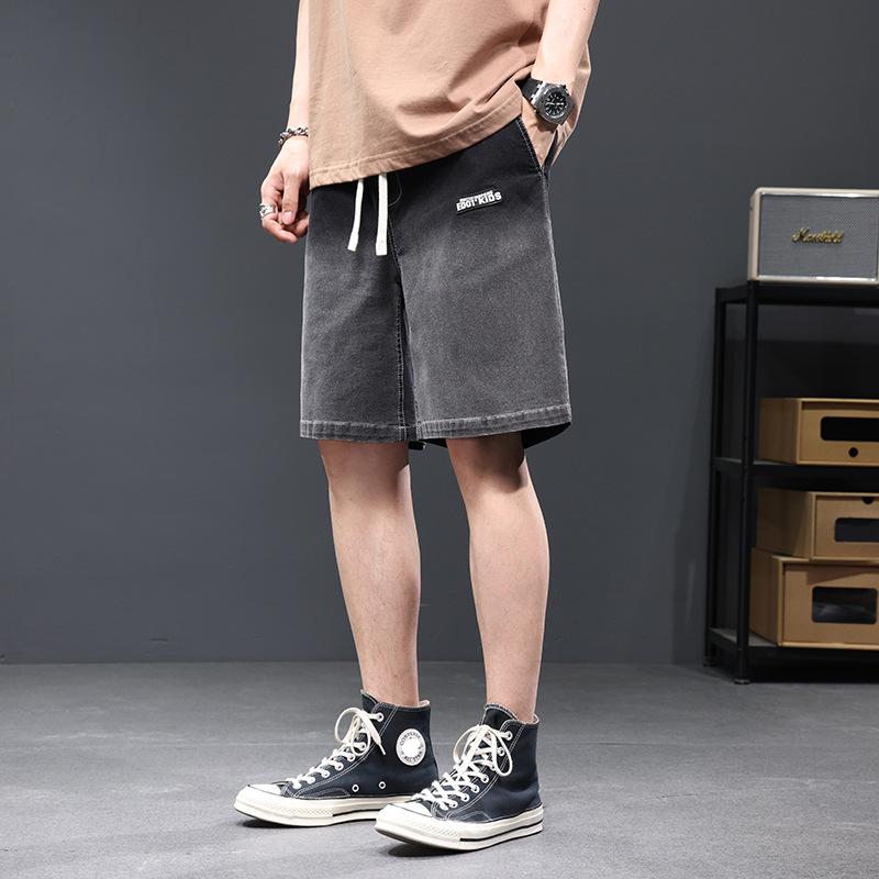 

Мужские повседневные джинсы большого размера Five, шорты, мужские тонкие летние свободные брюки, повседневные спортивные брюки 8XL