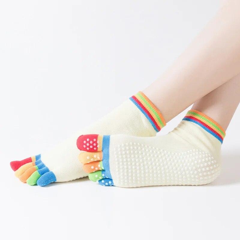 Yoga Socks Open Toe Backless Professional Glue Women's Yoga Five Finger Socks Toe Socks Zapatos Pilates Mujer