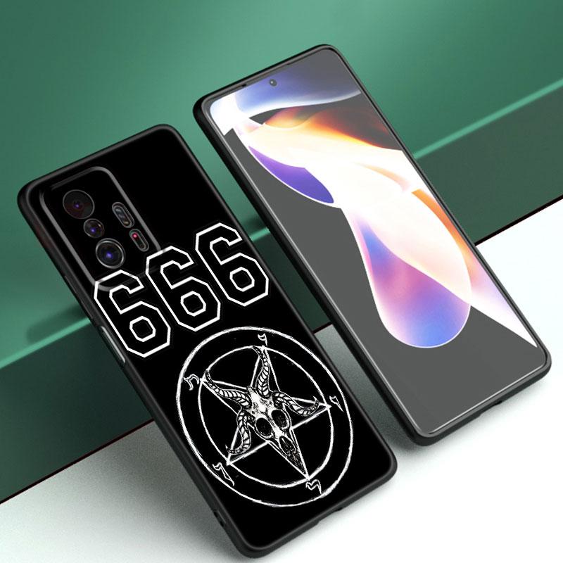 Dämonisch Satanisch Gruselig Schädel Handyhülle Für Xiaomi Mi A2 8 9 SE Note 10 10T 11 12 Lite 9T 11T 12S 12T Pro A3 6X 12X Schwarze Hülle