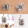 Adorable Hand Cranking Mini Music Box With Transparent Design For Christmas