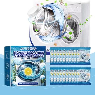 20 ks Pěnové tablety na odstraňování skvrch z pračky Čistí zápachy Čisticí tablety na hloubkové odstraňování skvrn ze dřezu pračky