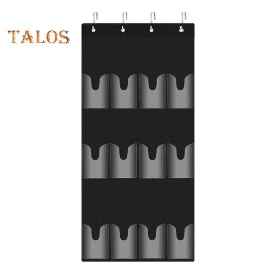 Water Bottle Holder for Cup 12 Pockets Large Capacity Organizer with 4 Hooks Portable Foldable Hanging Bag for Door Kitchen Cabinet Pantry Bedroom