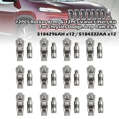 Kit de 12 Balancines y 12 Taqués de Válvula Para Chrysler Dodge Jeep Ram 3.6L