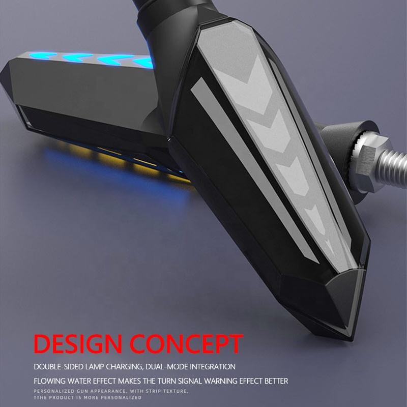 DC12V 6W Bicycle Motorbike Scooters Led Flowing Sequential Brake Indicator Light Turn Signal DRL Led Motorcycle Signal Lights