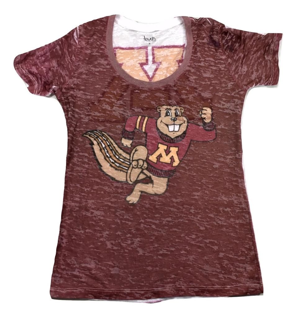 Touch By Alyssa Milano Womens Minnesota Golden Gophers Burnout Shirt New M, L