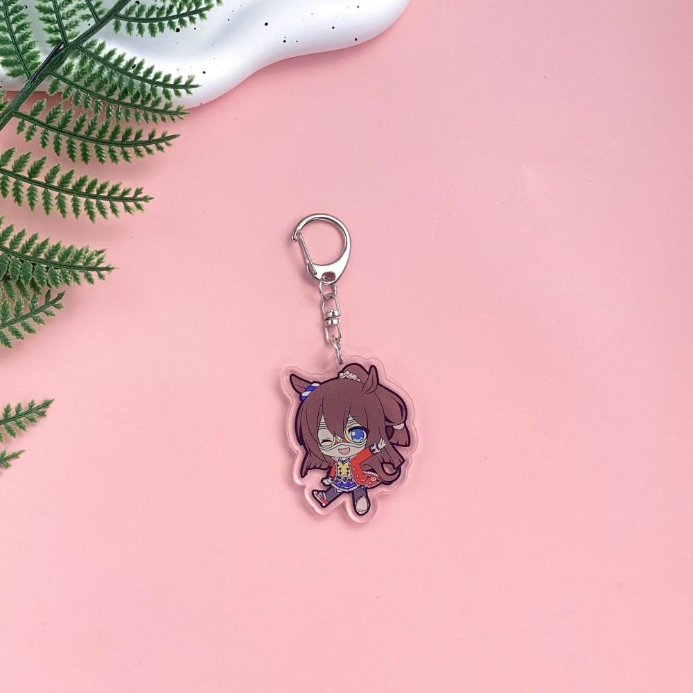 1/15 Stück Anime Figuren Pretty Derby Acryl Schlüsselanhänger Niedlicher Rucksack Anhänger Lustige Tasche Charms Zubehör Dekoration Feiertagsgeschenke