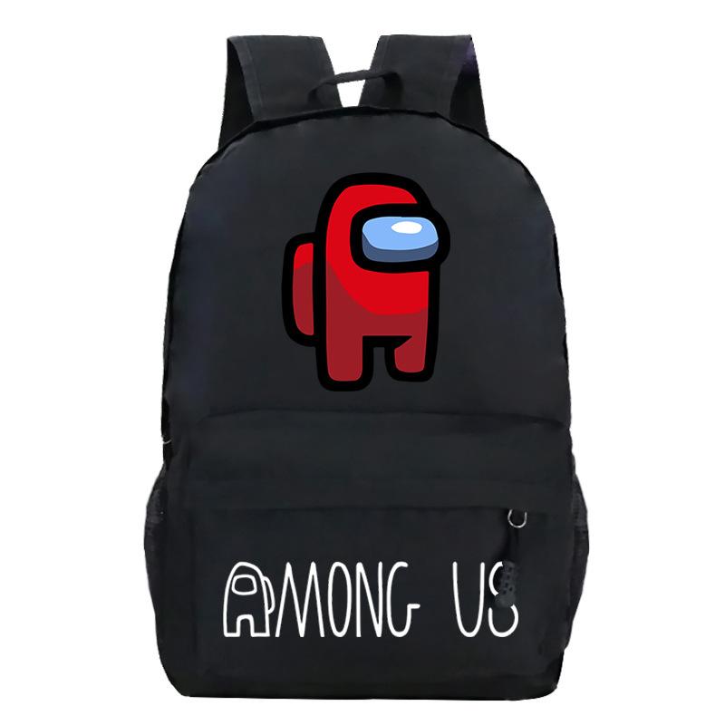 Among Us Game Merchandise Cartoon Print Student Bag + Oblique Span Bag + Shoulder Bag Combination